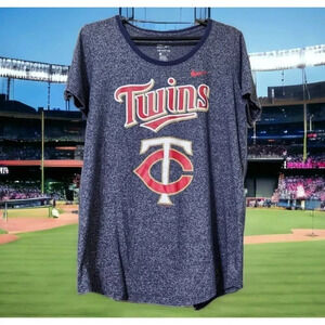 Minnesota Twins T Shirt‎ Men's Large Nike Dri Fit Performance Short Sleeve MLB